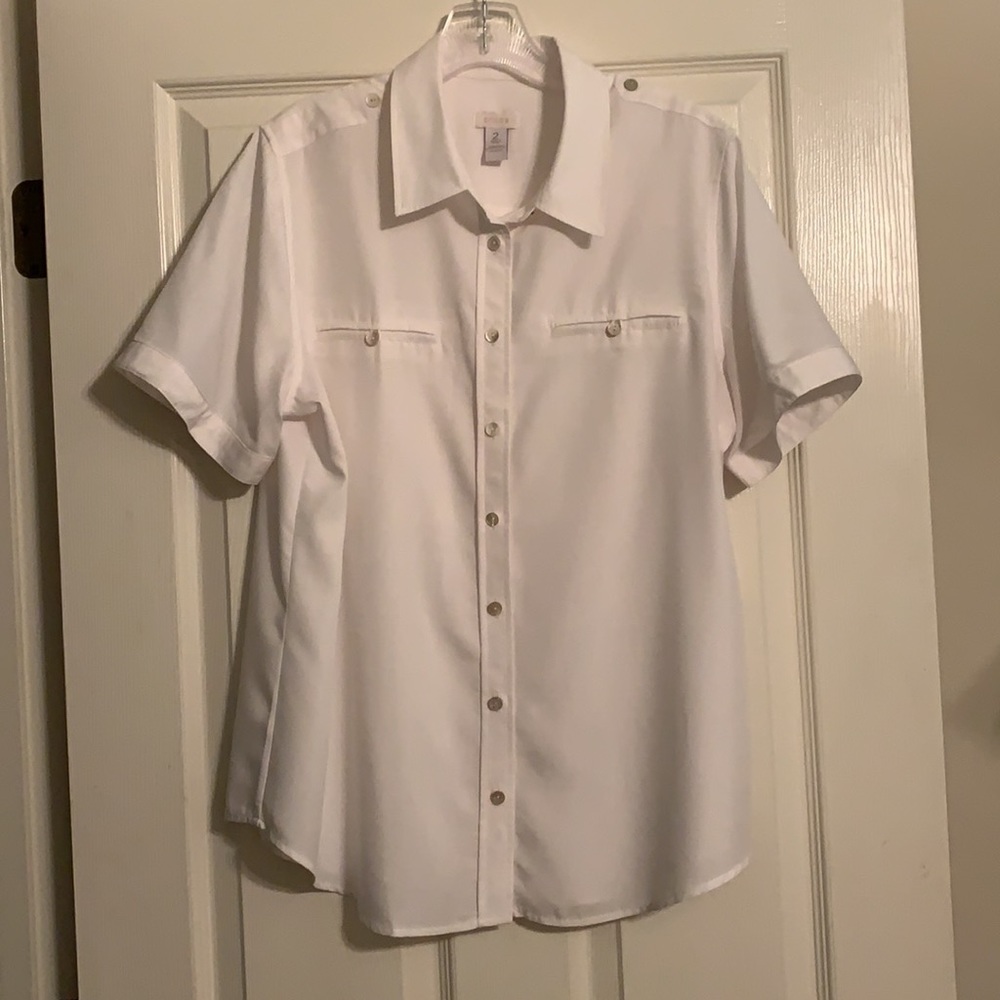 Chico’s Secret Silk Camp Shirt - Picture 2 of 11